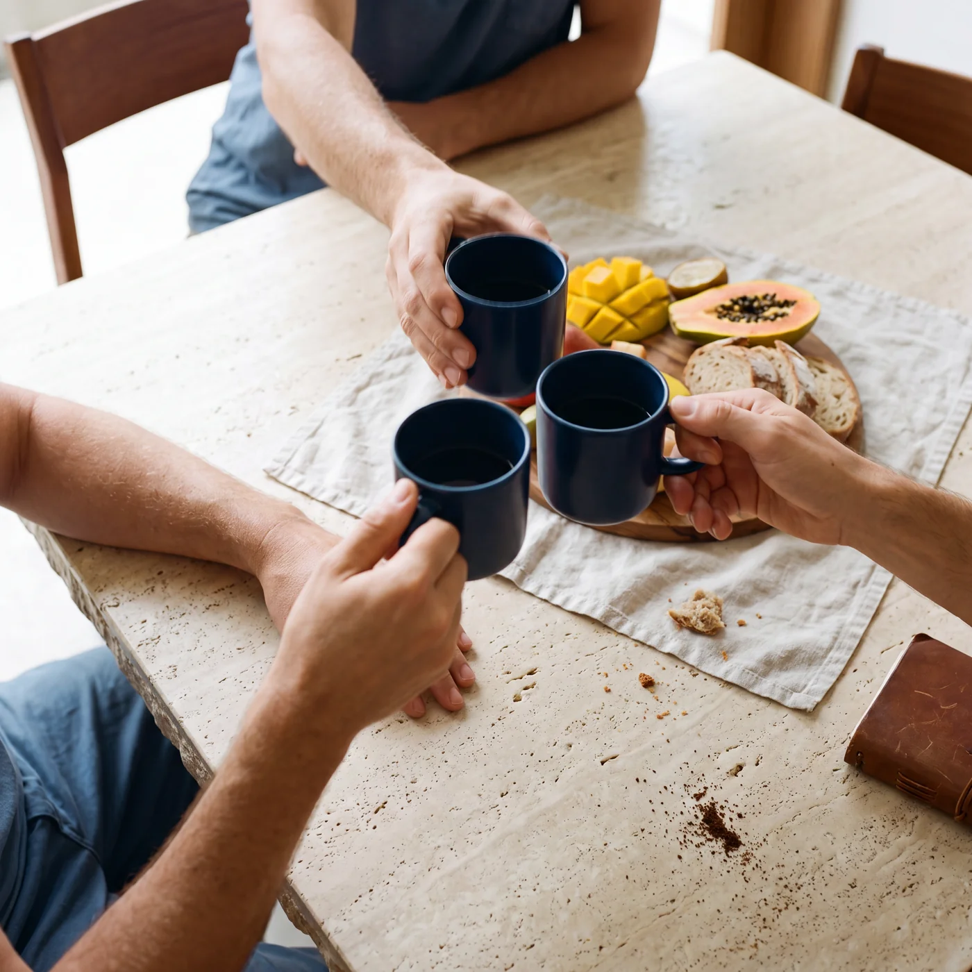Café compartilhado em um momento de convivência